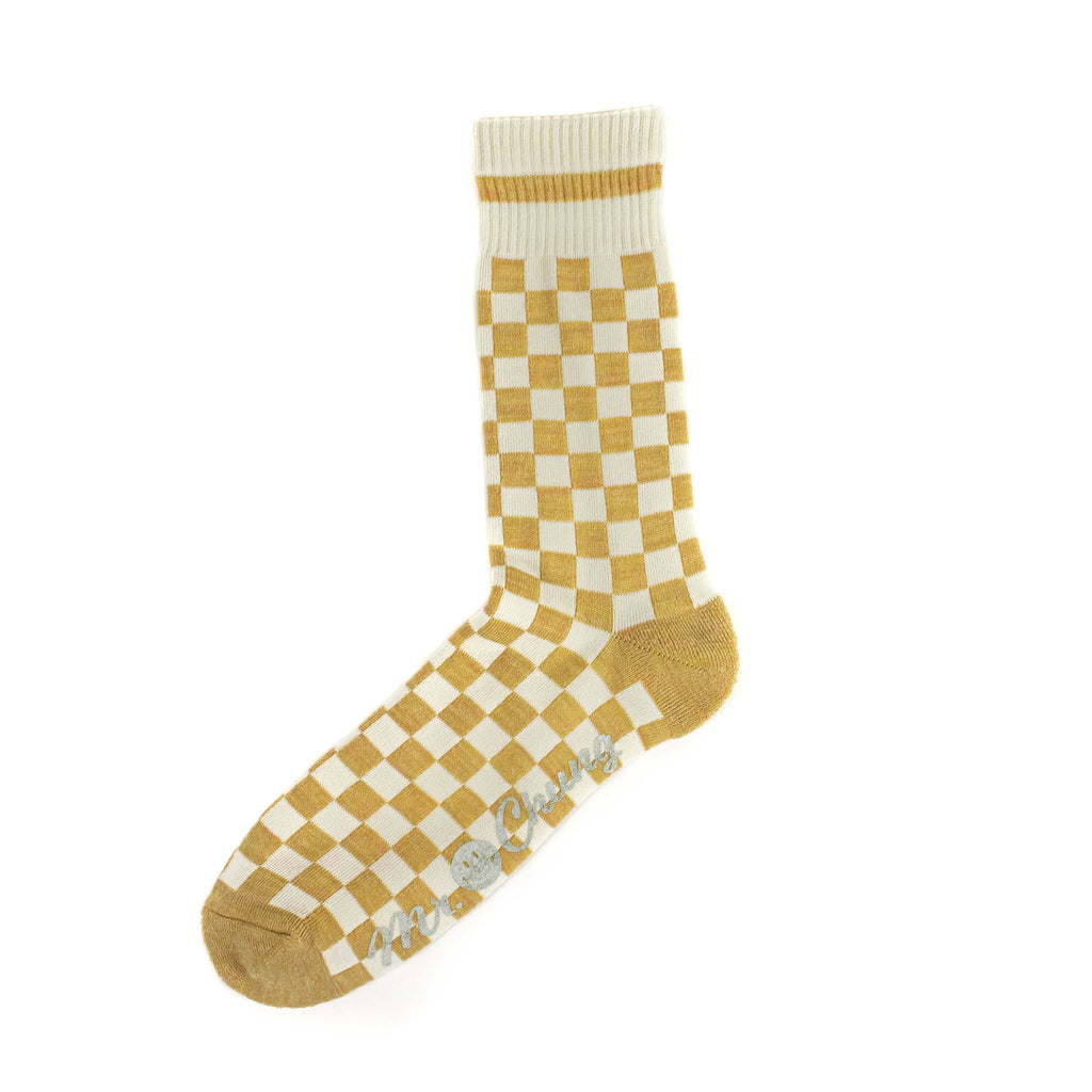 Mr. Chung Checker Socks - Warm Yellow