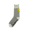 Mr. Chung Happy Socks - Grey Melange With Off White Stripe