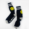 Mr. Chung Happy Socks - Navy With Off White Stripe