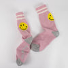 Mr. Chung Happy Socks - Pink Melange With Ivory Stripe