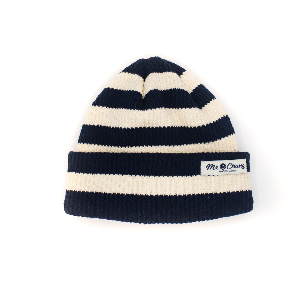 Mr. Chung Beanie - Navy Ivory Stripe - November 19 Market