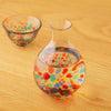 Nebuta Speckled Glass Sake Set - Multi color