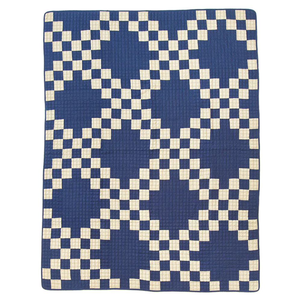 BasShu Patchwork Quilt Blanket - Navy