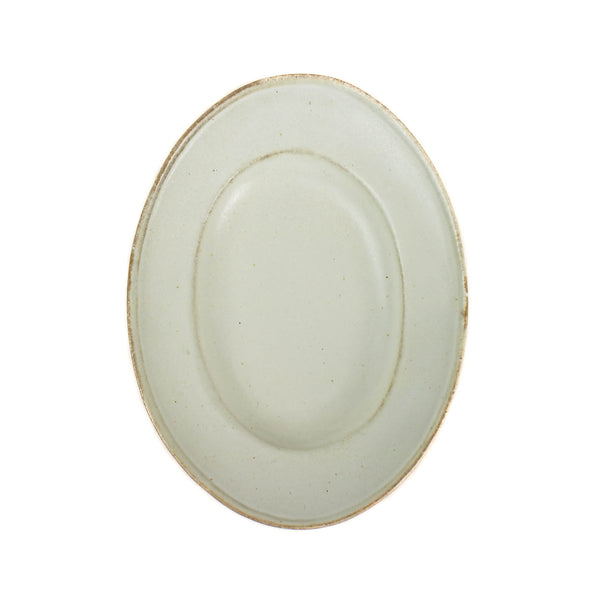 Off White Oval Matte Plate - Japan