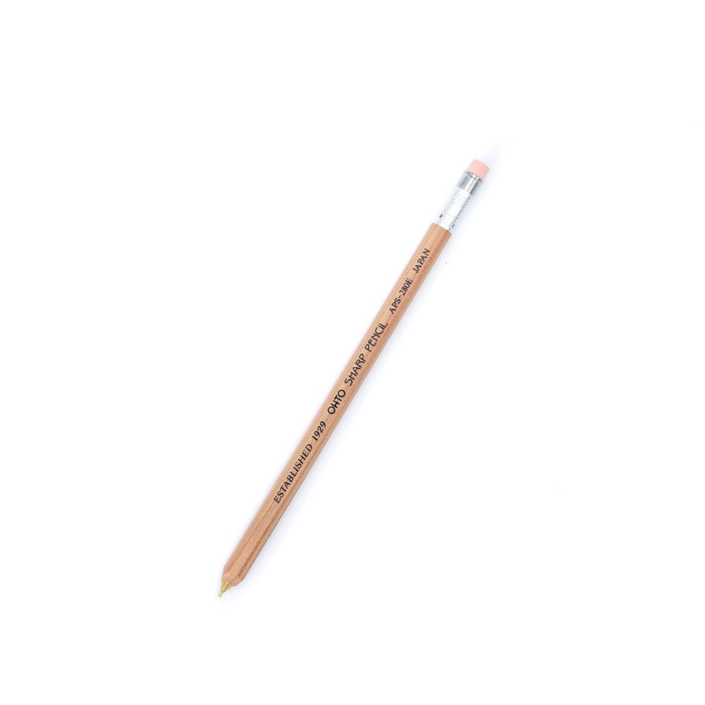 Ohto - Wooden Mechanical Pencil 0.5MM - Natural - November 19 Market