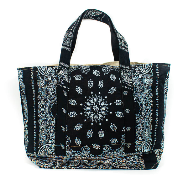 Patchwork Bandana Tote - Black