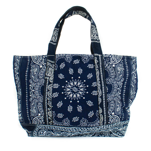 Patchwork Bandana Tote - Navy