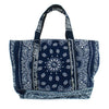 Patchwork Bandana Tote - Navy