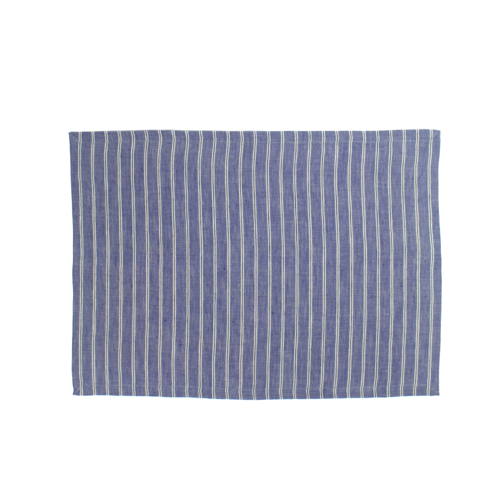 Placemat / Napkin - Jumelles Blue Bi Stripe