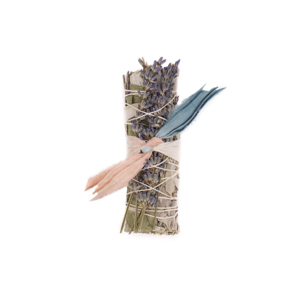 Small Lavender, Eucalyptus and White Sage Smudge Stick