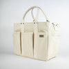 Threadline Seven-pocket Tool Tote With Shoulder Strap - Off White