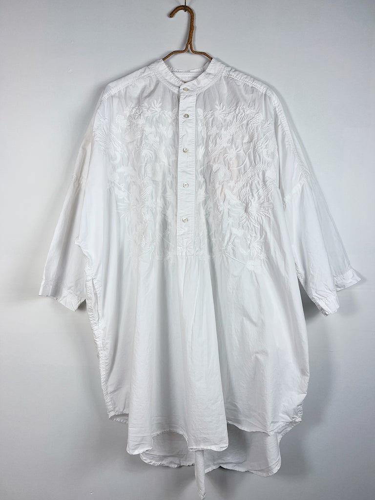 The Falls - Embroidered Cotton Kaftan - White