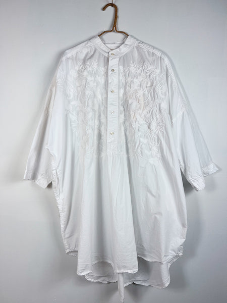 The Falls - Embroidered Cotton Kaftan - White