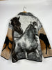 Farewell Frances - Vintage Wool Blanket Jacket - Horse Print