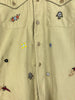 The Falls - Vintage tan shirt with space embroidery