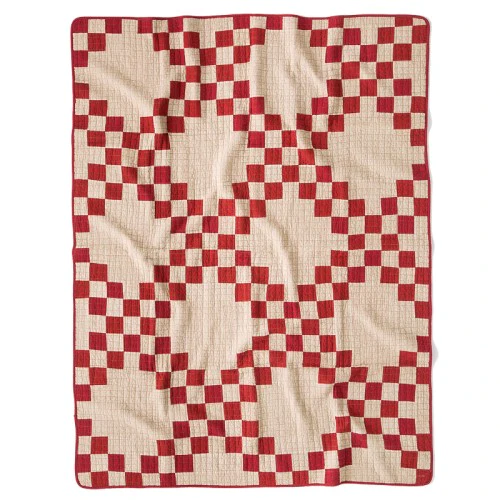 BasShu Patchwork Quilt Blanket - Red