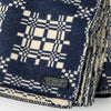 BasShu Wool Jacquard Blanket - Navy