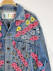 The Falls - Multi color beaded triangle denim jacket