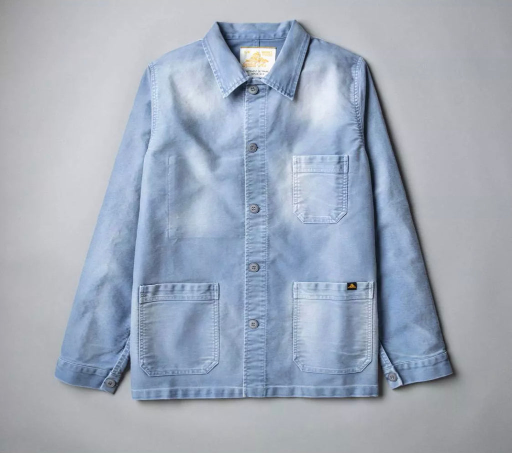 Le Mont St Michel - Vintage Washed Work Jacket - Blue